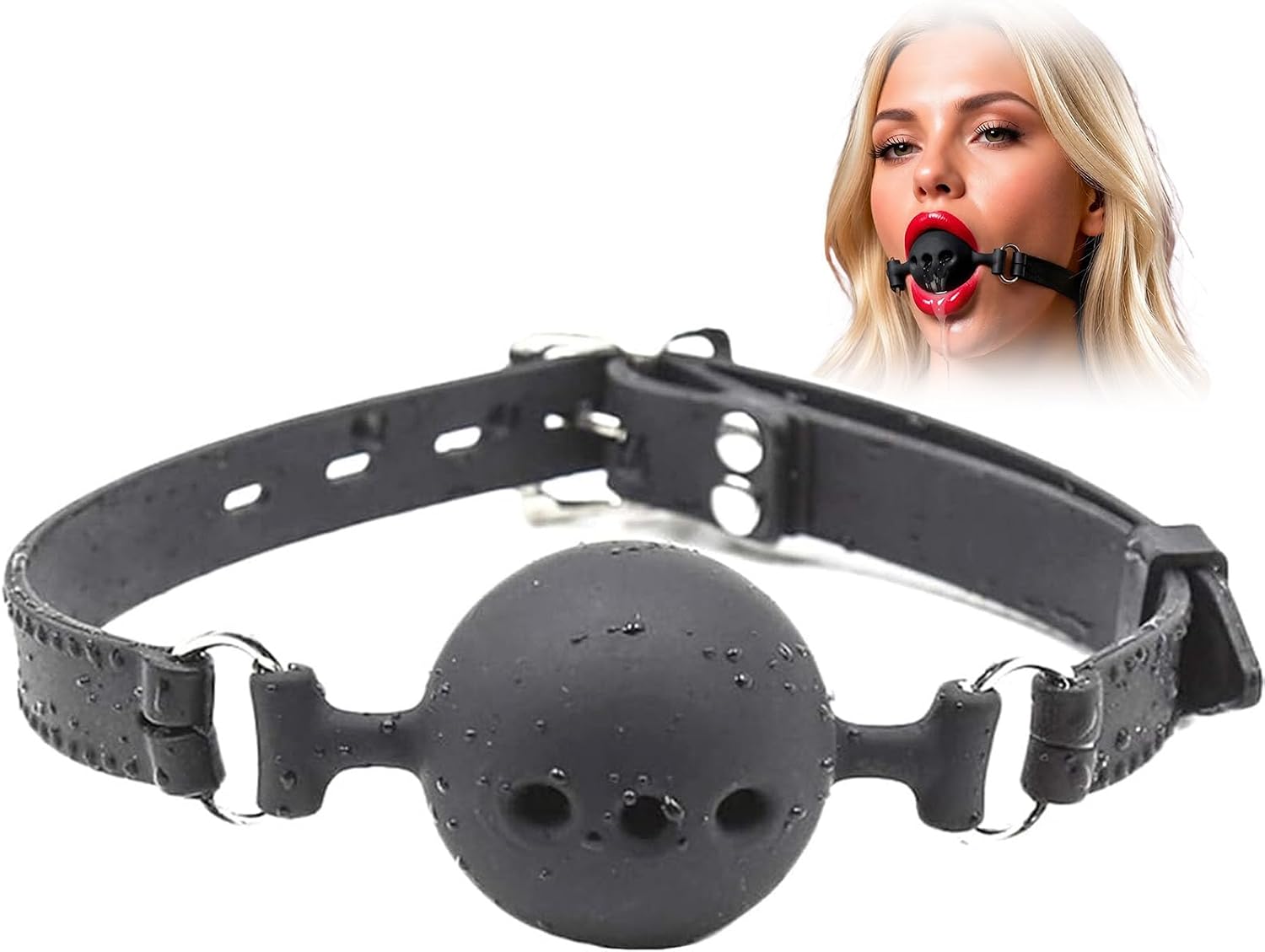 Gag bâillon en silicone verrouillable